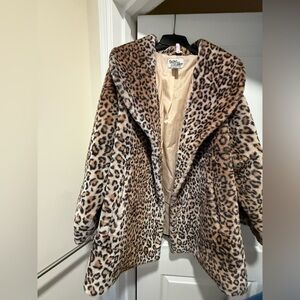 Anthony Richards Leopard Print Faux Fur Coat